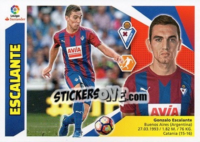 Sticker Escalante (9) - Liga Spagnola 2017-2018 n. 260 - Colecciones ESTE