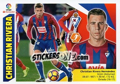 Sticker Christian Rivera (10B) - Liga Spagnola 2017-2018 n. 262 - Colecciones ESTE
