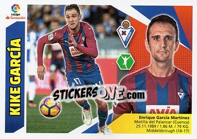 Sticker Kike García (14) - Liga Spagnola 2017-2018 n. 266 - Colecciones ESTE