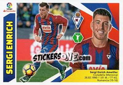 Sticker Sergi Enrich (15) - Liga Spagnola 2017-2018 n. 267 - Colecciones ESTE