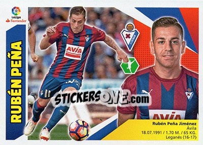 Sticker Rubén Peña (16) - Liga Spagnola 2017-2018 n. 268 - Colecciones ESTE