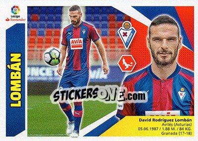 Sticker Lombán (3BIS) - Liga Spagnola 2017-2018 n. 269 - Colecciones ESTE