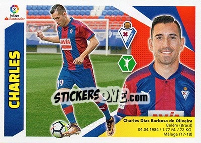 Sticker Charles (16BIS) - Liga Spagnola 2017-2018 n. 271 - Colecciones ESTE