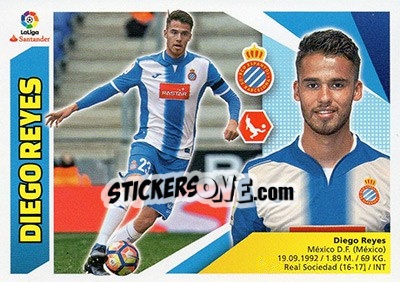 Sticker Diego Reyes (5A) - Liga Spagnola 2017-2018 n. 285 - Colecciones ESTE
