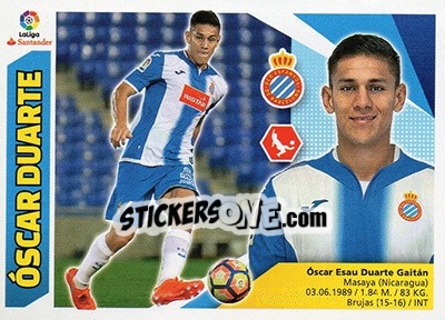 Sticker óscar Duarte (5B) - Liga Spagnola 2017-2018 n. 286 - Colecciones ESTE