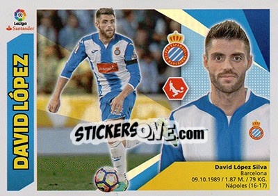 Sticker David López (6) - Liga Spagnola 2017-2018 - Colecciones ESTE