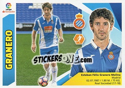 Sticker Granero (10) - Liga Spagnola 2017-2018 n. 291 - Colecciones ESTE