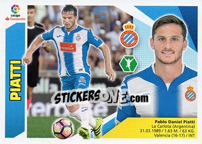 Sticker Piatti (16) - Liga Spagnola 2017-2018 n. 299 - Colecciones ESTE