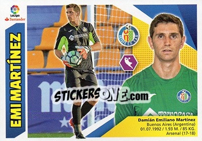 Sticker Emi Martínez (2) - Liga Spagnola 2017-2018 n. 312 - Colecciones ESTE