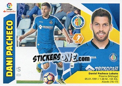 Sticker Dani Pacheco (12) - Liga Spagnola 2017-2018 n. 323 - Colecciones ESTE