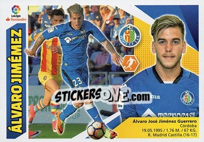 Sticker Álvaro Jiménez (13A) - Liga Spagnola 2017-2018 n. 324 - Colecciones ESTE