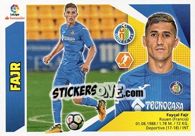 Sticker Fajr (13B) - Liga Spagnola 2017-2018 n. 325 - Colecciones ESTE
