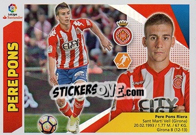 Sticker Pere Pons (8) - Liga Spagnola 2017-2018 n. 349 - Colecciones ESTE