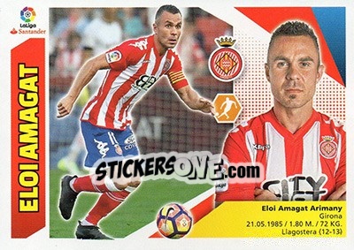 Sticker Eloi Amagat (9) - Liga Spagnola 2017-2018 n. 350 - Colecciones ESTE
