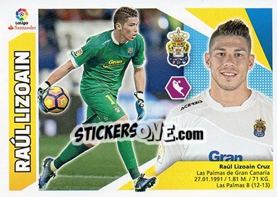 Sticker Raúl Lizoain (2) - Liga Spagnola 2017-2018 - Colecciones ESTE