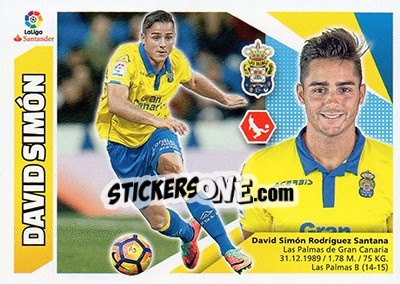 Sticker David Simón (3B) - Liga Spagnola 2017-2018 n. 374 - Colecciones ESTE
