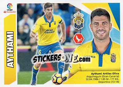 Sticker Aythami (5) - Liga Spagnola 2017-2018 n. 376 - Colecciones ESTE