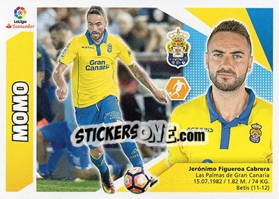 Sticker Momo (12A) - Liga Spagnola 2017-2018 n. 384 - Colecciones ESTE