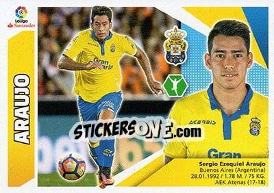 Sticker Araujo (16) - Liga Spagnola 2017-2018 - Colecciones ESTE