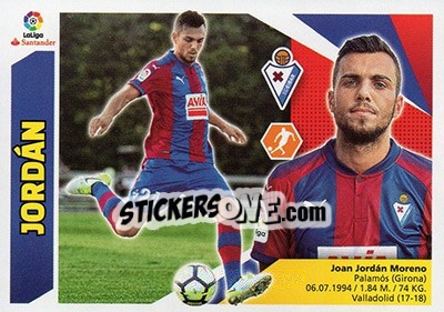Sticker 30 Jordán (SD Eibar) - Liga Spagnola 2017-2018 - Colecciones ESTE