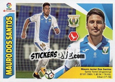 Cromo 31 Mauro Dos Santos (CD Leganés) - Liga Spagnola 2017-2018 n. 721 - Colecciones ESTE
