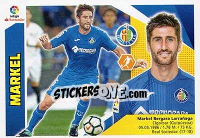 Sticker 37 Markel (Getafe CF) - Liga Spagnola 2017-2018 n. 727 - Colecciones ESTE