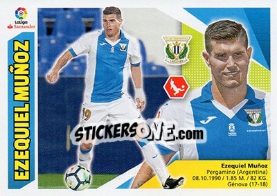 Cromo 40 Ezequiel Muñoz (CD Leganés) - Liga Spagnola 2017-2018 n. 730 - Colecciones ESTE