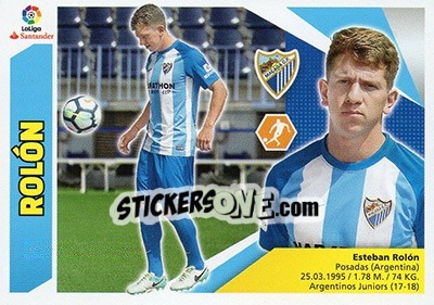 Sticker 46 Rolón (Málaga CF) - Liga Spagnola 2017-2018 - Colecciones ESTE