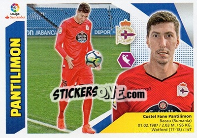 Sticker 53 Pantilimon (Deportivo La Coruña) - Liga Spagnola 2017-2018 - Colecciones ESTE