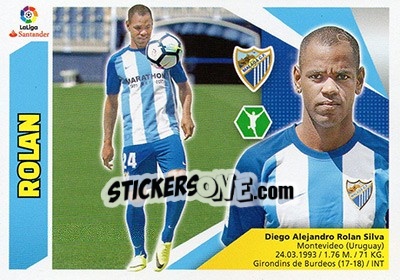 Sticker 54 Rolan (Málaga CF) - Liga Spagnola 2017-2018 n. 744 - Colecciones ESTE