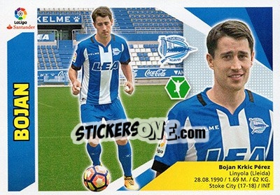 Sticker 64 Bojan Krkic (Deportivo Alavés) - Liga Spagnola 2017-2018 n. 754 - Colecciones ESTE