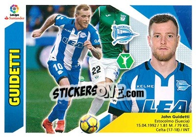Sticker Guidetti - Liga Spagnola 2017-2018 n. T2 - Colecciones ESTE