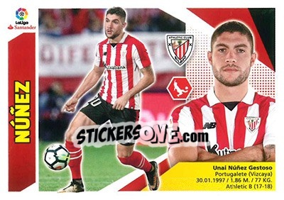 Sticker Nuñez - Liga Spagnola 2017-2018 - Colecciones ESTE