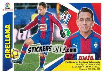 Sticker Orellana - Liga Spagnola 2017-2018 - Colecciones ESTE