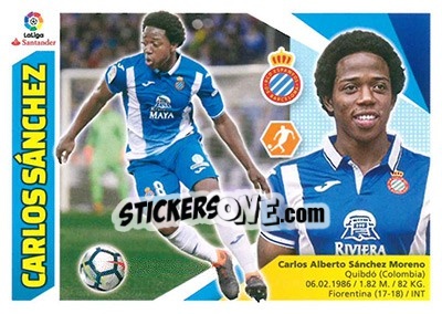 Sticker Carlos Sánchez - Liga Spagnola 2017-2018 n. T19 - Colecciones ESTE
