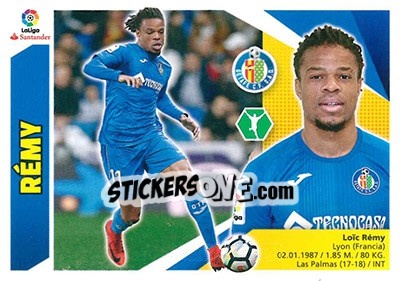 Sticker Loïc Rémy - Liga Spagnola 2017-2018 n. T20 - Colecciones ESTE