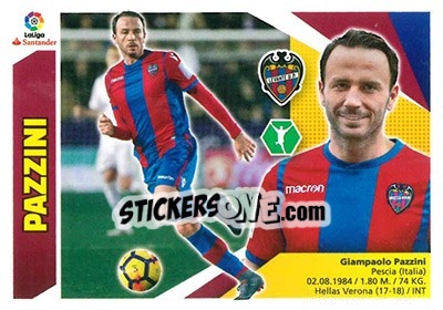 Sticker Pazzini - Liga Spagnola 2017-2018 - Colecciones ESTE