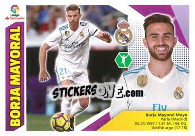 Sticker Borja Mayoral - Liga Spagnola 2017-2018 n. T27 - Colecciones ESTE