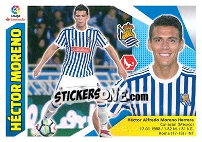 Sticker Héctor Moreno - Liga Spagnola 2017-2018 n. T31 - Colecciones ESTE