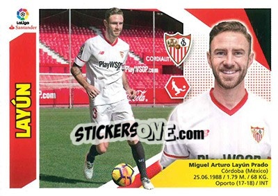 Sticker Layun - Liga Spagnola 2017-2018 n. T32 - Colecciones ESTE