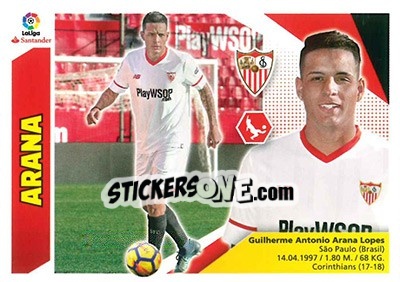 Sticker Arana - Liga Spagnola 2017-2018 - Colecciones ESTE