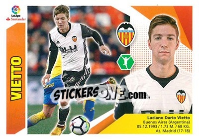 Sticker Vietto - Liga Spagnola 2017-2018 - Colecciones ESTE