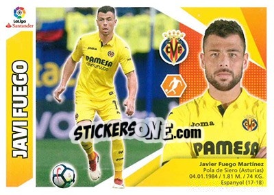 Cromo Javi Fuego - Liga Spagnola 2017-2018 n. T38 - Colecciones ESTE
