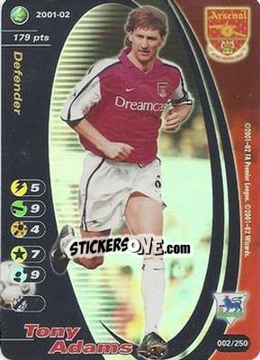 Sticker Tony Adams - Football Champions England 2001-2002 n. 2 - Wizards of The Coast