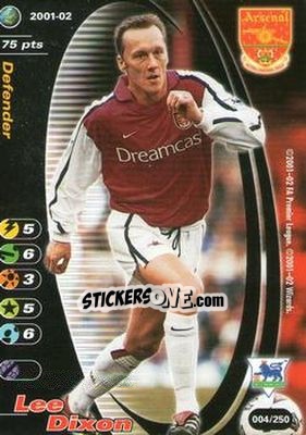 Sticker Lee Dixon - Football Champions England 2001-2002 n. 4 - Wizards of The Coast