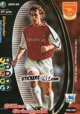 Sticker Gilles Grimandi - Football Champions England 2001-2002 n. 6 - Wizards of The Coast