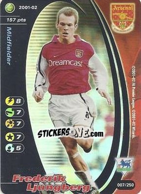 Sticker Fredrik Ljungberg - Football Champions England 2001-2002 n. 7 - Wizards of The Coast