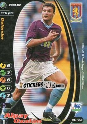 Sticker Alpay Ozalan - Football Champions England 2001-2002 n. 17 - Wizards of The Coast