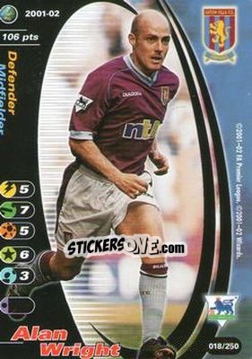 Sticker Alan Wright - Football Champions England 2001-2002 - Wizards of The Coast