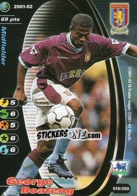 Sticker George Boateng - Football Champions England 2001-2002 n. 19 - Wizards of The Coast